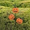 Glitzhome® 39.5"H Halloween Metal Triple Pumpkin with Spring Bats Yard Stake